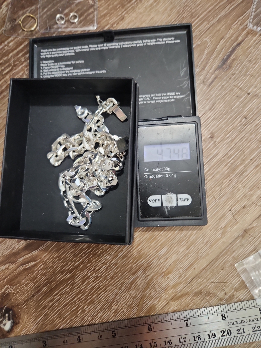 Sterling Silver Chunky Curb Chain Necklace - Silver